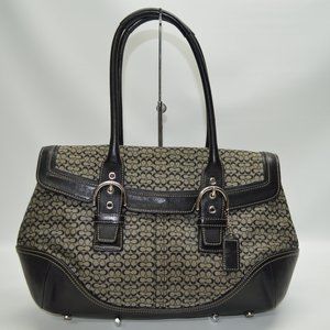 Coach Soho Signature Large Flap Satchel 7080